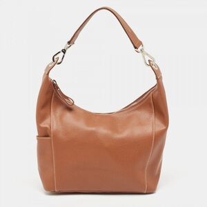 Longchamp Brown Leather Le Foulonne City Bag